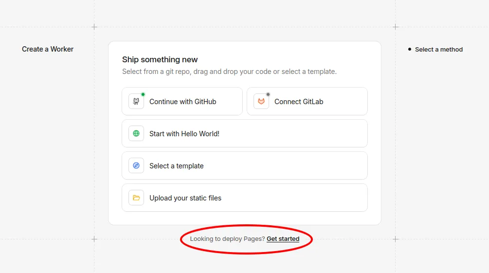 cloudflare pages create