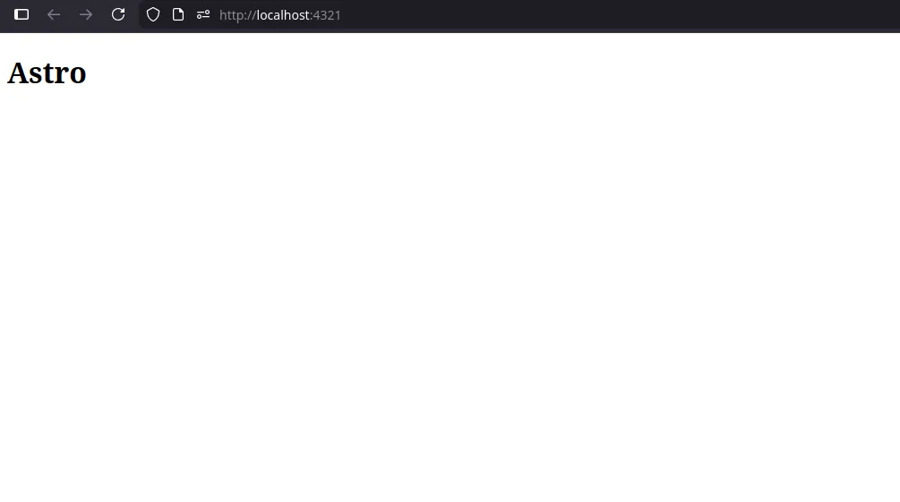astro dev server